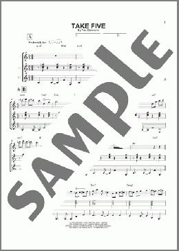 Take Five(Paul Desmond) 楽譜 ギターアンサンブル ダウンロード