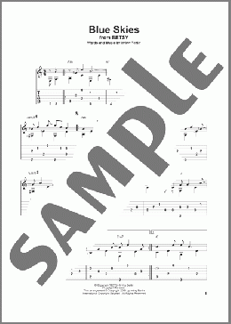 Blue Skies(Irving Berlin) 楽譜 ギター（その他） ダウンロード