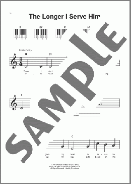 The Longer I Serve Him(William J. Gaither) 楽譜 ピアノ（ソロ） ダウンロード