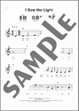 I Saw The Light(Hank Williams) 楽譜 ピアノ（ソロ） ダウンロード