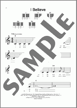 I Believe(Irvin Graham) 楽譜 ピアノ（ソロ） ダウンロード