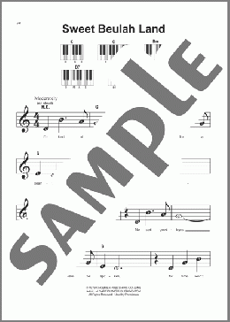 Sweet Beulah Land(Squire Parsons) 楽譜 ピアノ（ソロ） ダウンロード