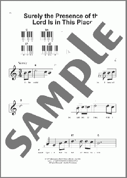 Surely The Presence Of The Lord Is In This Place(Lanny Wolfe) 楽譜 ピアノ（ソロ） ダウンロード