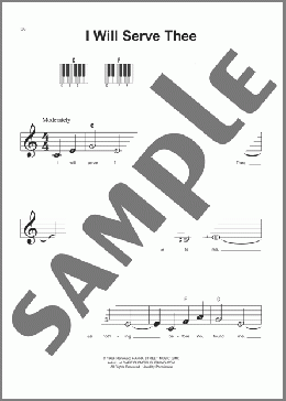 I Will Serve Thee(William J. Gaither) 楽譜 ピアノ（ソロ） ダウンロード