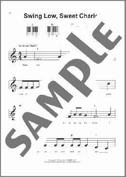 Swing Low, Sweet Chariot(Traditional Spiritual) 楽譜 ピアノ（ソロ） ダウンロード