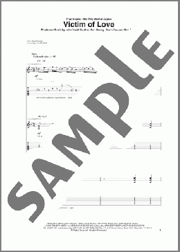 Victim Of Love(Eagles) 楽譜 ギター（ソロ） ダウンロード