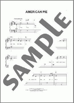 American Pie(Don McLean) 楽譜 ピアノ（ソロ） ダウンロード