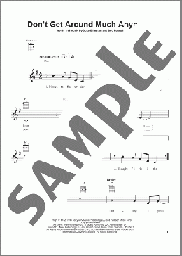 Don't Get Around Much Anymore(Bob Russell/Duke Ellington) 楽譜 ウクレレ（弾き語り） ダウンロード
