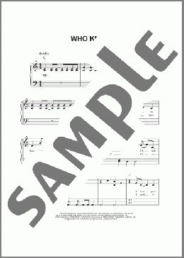 Who Knew(P!nk) 楽譜 ピアノ（ソロ） ダウンロード