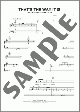 That's The Way It Is (from Red Dead Redemption 2)(Daniel Lanois) 楽譜 ピアノ & ボーカル & ギター ダウンロード