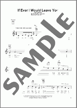 If Ever I Would Leave You(Frederick Loewe) 楽譜 ウクレレ（弾き語り） ダウンロード
