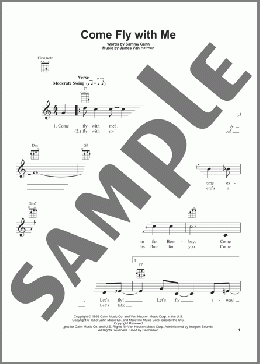 Come Fly With Me(Sammy Cahn) 楽譜 ウクレレ（弾き語り） ダウンロード