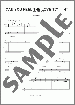 Can You Feel the Love Tonight (from The Lion King)(Elton John) 楽譜 ピアノ（連弾） ダウンロード