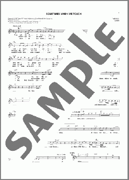 Sometimes When We Touch(Dan Hill) 楽譜 その他 ダウンロード