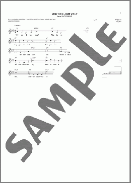 Why Do I Love You?(Jerome Kern/Oscar Hammerstein II) 楽譜 その他 ダウンロード