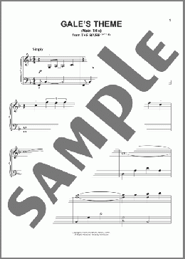 Gale's Theme (Main Title)(Jerry Goldsmith) 楽譜 ピアノ（ソロ） ダウンロード