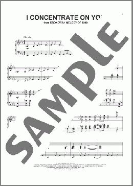I Concentrate On You(Cole Porter) 楽譜 ピアノ（ソロ） ダウンロード
