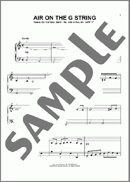 Air (Air On The G String)(Johann Sebastian Bach) 楽譜 ピアノ（ソロ） ダウンロード