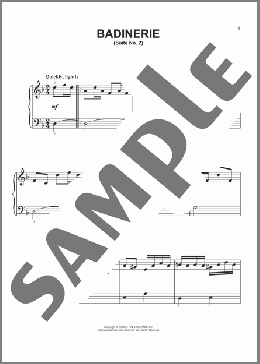 Badinerie (Suite No. 2)(Johann Sebastian Bach) 楽譜 ピアノ（ソロ） ダウンロード