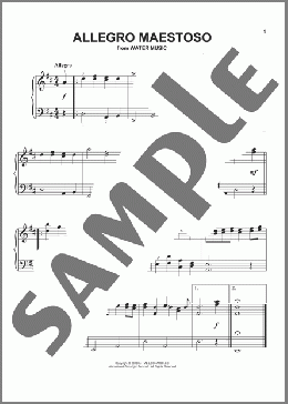 Allegro Maestoso(George Frideric Handel) 楽譜 ピアノ（ソロ） ダウンロード