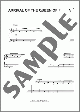 Arrival Of The Queen Of Sheba(George Frideric Handel) 楽譜 ピアノ（ソロ） ダウンロード