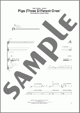 Pigs (Three Different Ones)(Pink Floyd) 楽譜 ギター（ソロ） ダウンロード