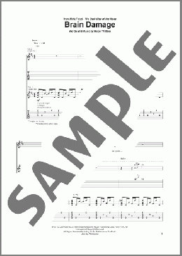 Brain Damage(Pink Floyd) 楽譜 ギター（ソロ） ダウンロード