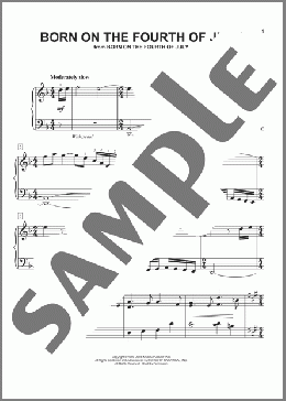 Born On The Fourth Of July(John Williams) 楽譜 ピアノ（ソロ） ダウンロード