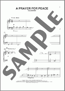 A Prayer For Peace (from Munich)(John Williams) 楽譜 ピアノ（ソロ） ダウンロード