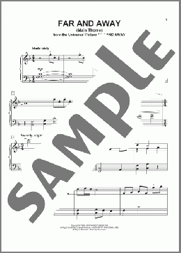 Far And Away (Main Theme)(John Williams) 楽譜 ピアノ（ソロ） ダウンロード