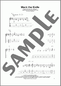 Mack The Knife (arr. Bill LaFleur)(Bobby Darin) 楽譜 ギター（その他） ダウンロード