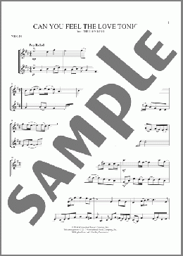 Can You Feel the Love Tonight (from The Lion King)(Elton John) 楽譜 その他 ダウンロード