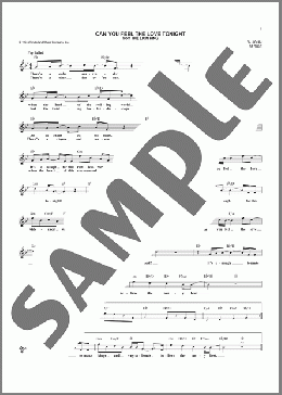 Can You Feel the Love Tonight (from The Lion King)(Elton John) 楽譜 その他 ダウンロード