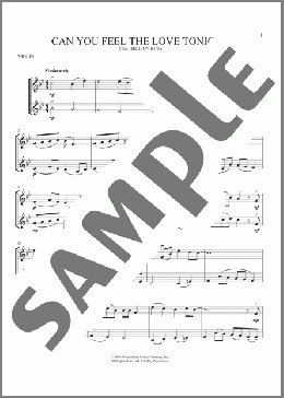 Can You Feel the Love Tonight (from The Lion King)(Elton John) 楽譜 その他 ダウンロード