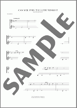 Can You Feel the Love Tonight (from The Lion King)(Elton John) 楽譜 その他 ダウンロード