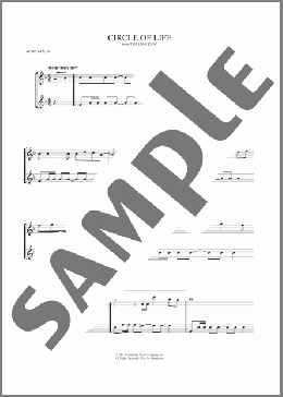 Circle Of Life (from The Lion King)(Elton John) 楽譜 アルトサックス（ソロ） ダウンロード