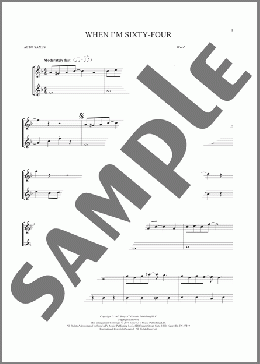 When I'm Sixty-Four(The Beatles) 楽譜 アルトサックス（ソロ） ダウンロード