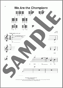 We Are The Champions(Queen) 楽譜 ピアノ（ソロ） ダウンロード