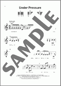 Under Pressure(Queen/David Bowie/Queen & David Bowie) 楽譜 ピアノ（ソロ） ダウンロード