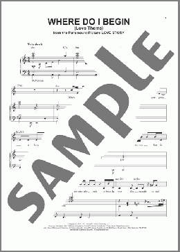 Where Do I Begin (Love Theme)(Tony Bennett) 楽譜 ピアノ & ボーカル ダウンロード