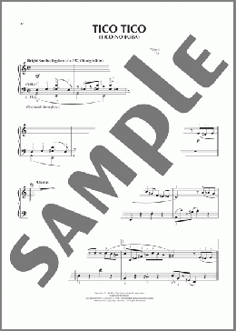Tico Tico (Tico Tico No Fuba)(Carmen Miranda) 楽譜 ピアノ（ソロ） ダウンロード