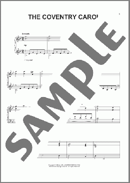 Coventry Carol(Christmas Carol) 楽譜 ピアノ（ソロ） ダウンロード