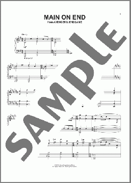 Main on End (from Avengers: Endgame)(Alan Silvestri) 楽譜 ピアノ（ソロ） ダウンロード