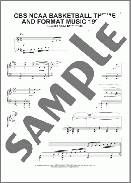 CBS NCAA Basketball Theme And Format Music 1993-4(Robert William Christianson) 楽譜 ピアノ（ソロ） ダウンロード