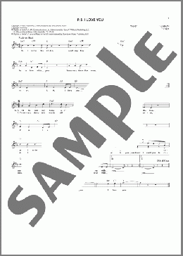 P.S. I Love You(The Beatles) 楽譜 その他 ダウンロード