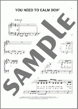 You Need To Calm Down(Taylor Swift) 楽譜 ピアノ（ソロ） ダウンロード