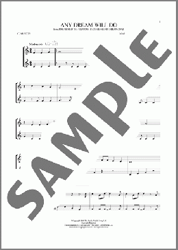 Any Dream Will Do (from Joseph And The Amazing Technicolor Dreamcoat)(Andrew Lloyd Webber) 楽譜 その他 ダウンロード