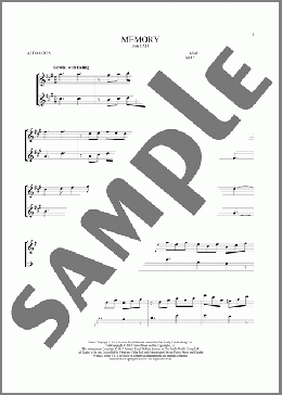 Memory (from Cats)(Andrew Lloyd Webber) 楽譜 アルトサックス（ソロ） ダウンロード