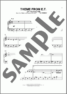 Theme From E.T. (The Extra-Terrestrial)(John Williams) 楽譜 ピアノ（ソロ） ダウンロード