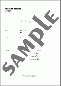 If We Were Vampires(Jason Isbell and the 400 Unit) 楽譜 ウクレレ（コード譜） ダウンロード